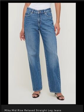 Dynamite Mika Mid Rise Relaxed Straight Leg Jeans